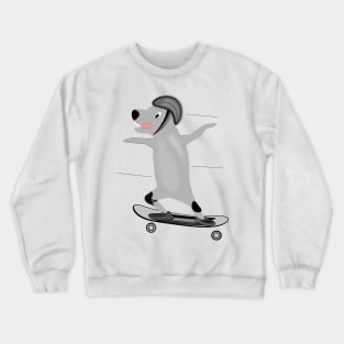 Skater Dog Crewneck Sweatshirt